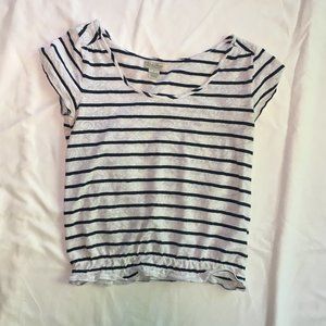 Lucky Brand Stripe Lace Top